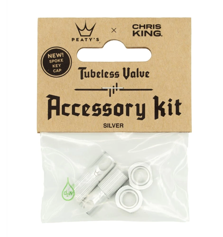 Peaty´s Chris King MK 2 Tubeless Valve Accessory Kit - Silver 1 Peaty´s Chris King MK 2 Tubeless Valve Accessory Kit - Silver